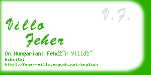 villo feher business card